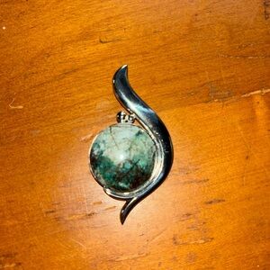 Mine Finds by Jay King sterling silver & cuperite cabochon contemporary pendant